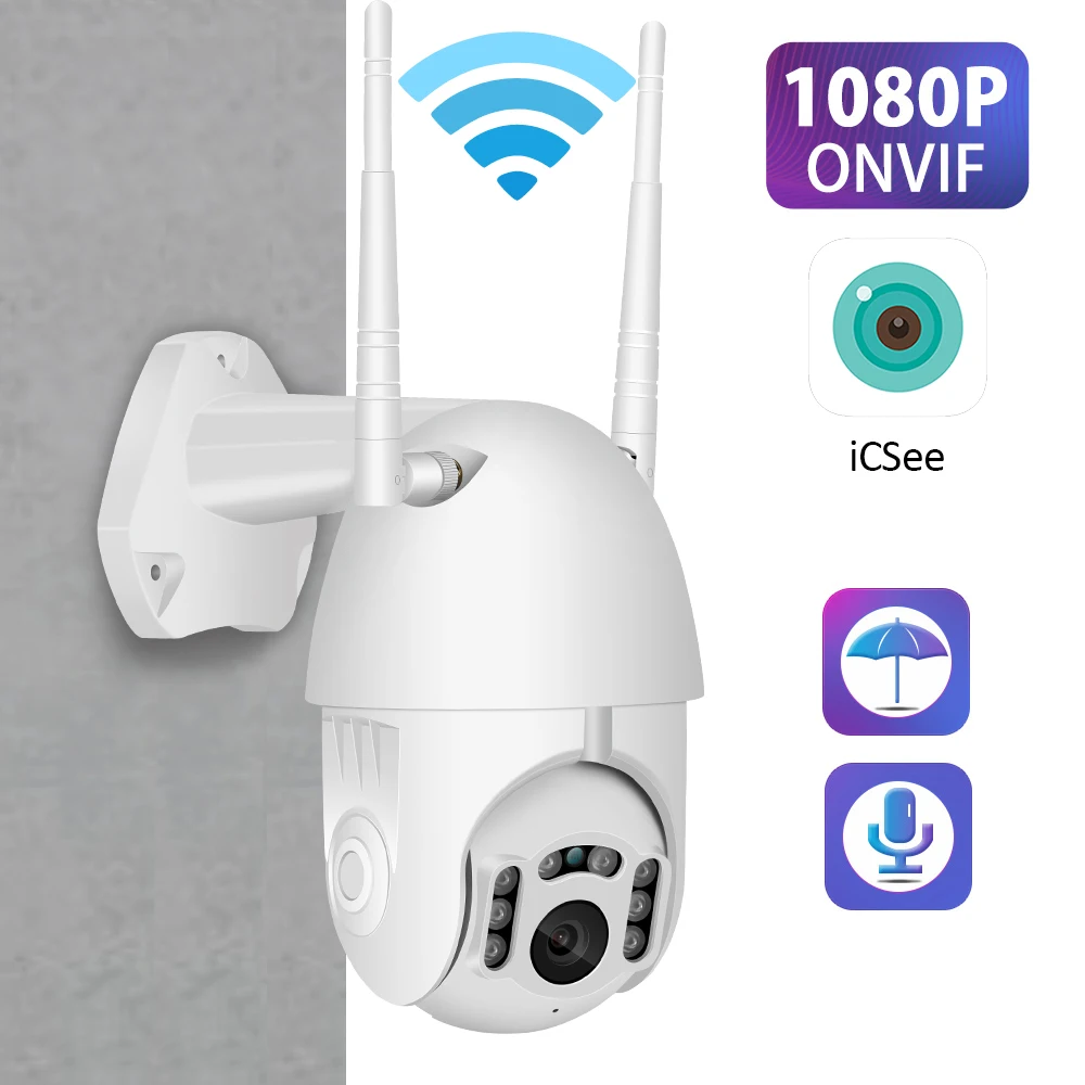 Besder двойная антенна PTZ 1080P wifi IP камера наружная беспроводная CCTV камера безопасности ONVIF IR домашняя камера наблюдения s P2P iCSee