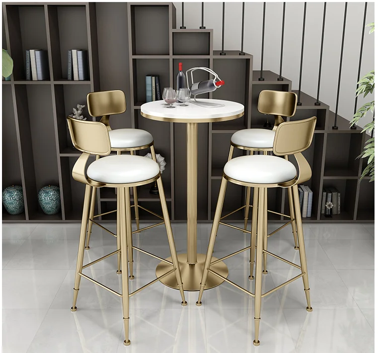 Iron bar tables and chairs simple fresh tea shop tables and chairs net red bar combination high dining chair s