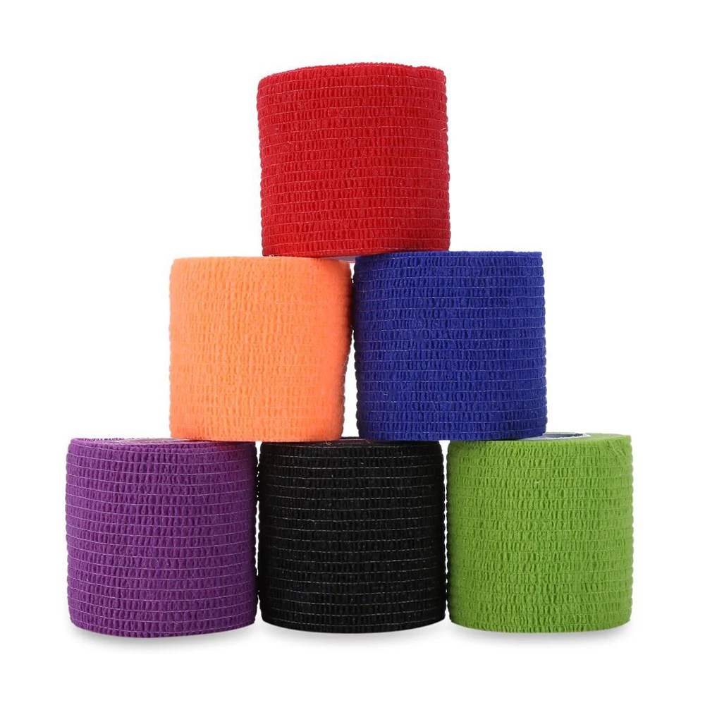 

Tattoo Accesories 6pcs Tattoo Self Adhesive Elastic 5cm Wide Elastic Nail Tapes Finger Protection Wrap Disposable Tattoo Bandage
