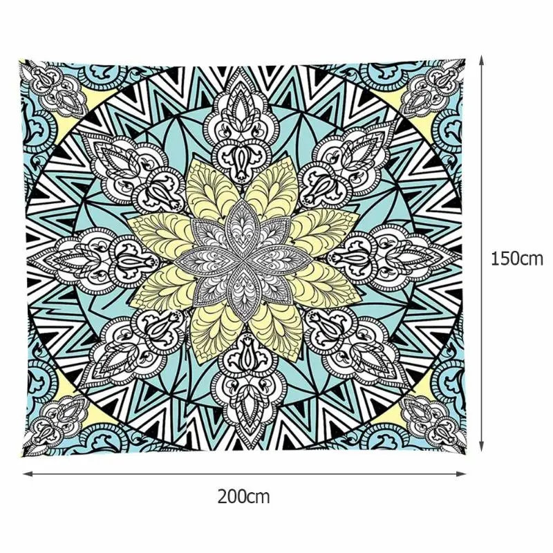 Mandala P Мандала печать гобелен пляжное одеяло ковер на стену Boho Коврик для йоги в богемском стиле Мандала вешается на стену дома - Цвет: Mandala P