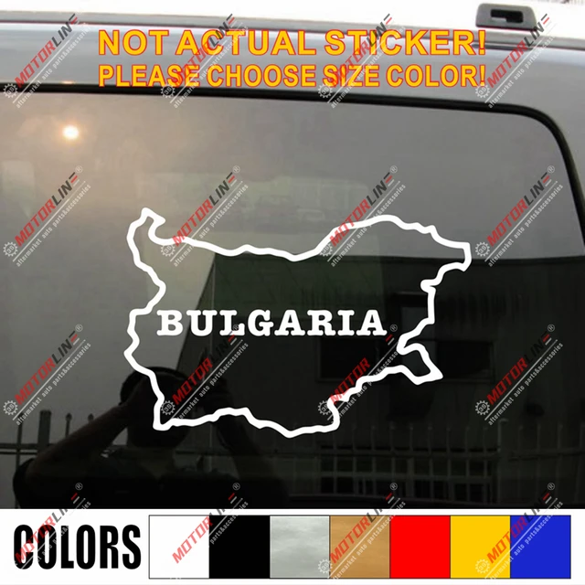Bulgaristan haritası anahat siluet çıkartma ülke araba vinil bulgar a