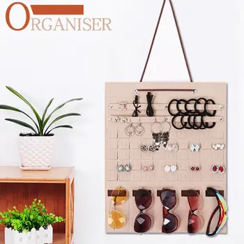 

Felt Sunglasses Wall Hanging Storage Bag Necklace Earrings Ring Jewelry Wall Hanger Organizer Eyeglasses Display Case Holder