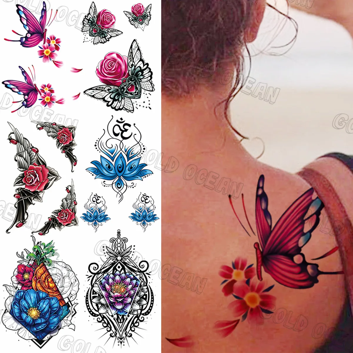 Tatouage Papillon Fleur De Lotus