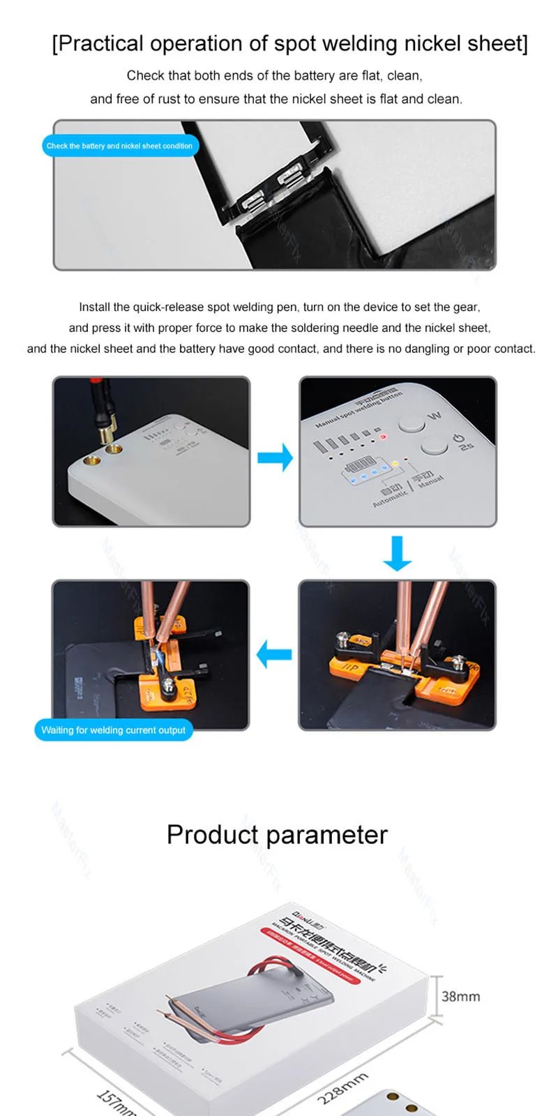 gas welding equipment QianLi Macaron Portable Spot Welding Machine for iPhone 11/12 Series Battery Flex Soldering Repair Tool Automatic/Manual best soldering iron for electronics