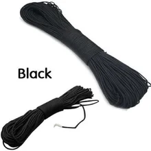 Черный веревки Паракорд 550 веревка Тип III Dia.4mm 7 стенд ядер Paracod 100FT 100 метров Paracord веревка набор для выживания