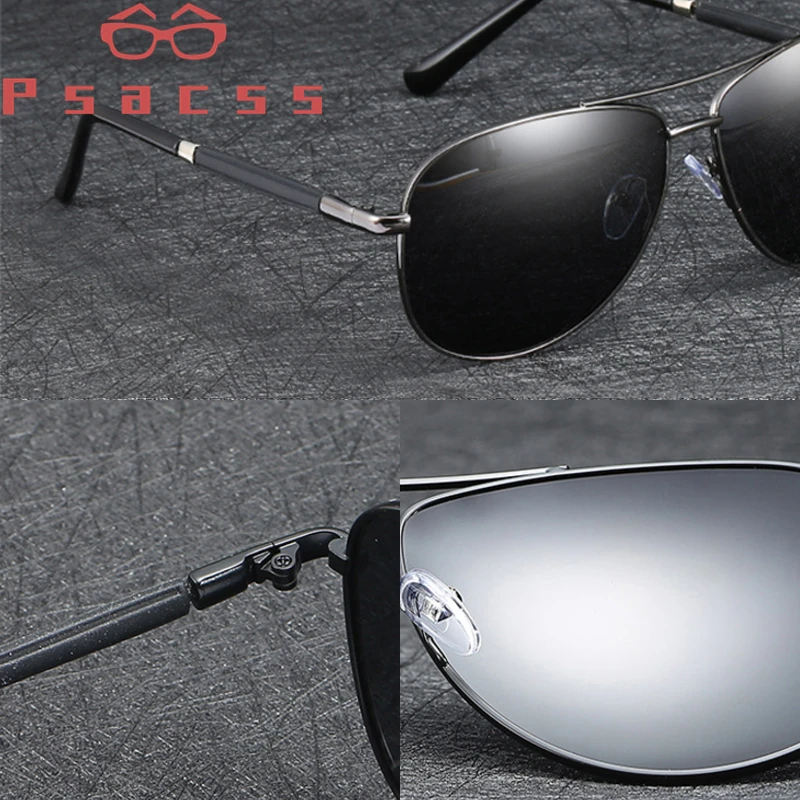 Psacss классический Pilot, поляризационные солнцезащитные очки для женщин Для мужчин Для женщин высокое качество сплав рамки винтажная, брендовая, дизайнерская, солнцезащитные очки для вождения, рыбной ловли