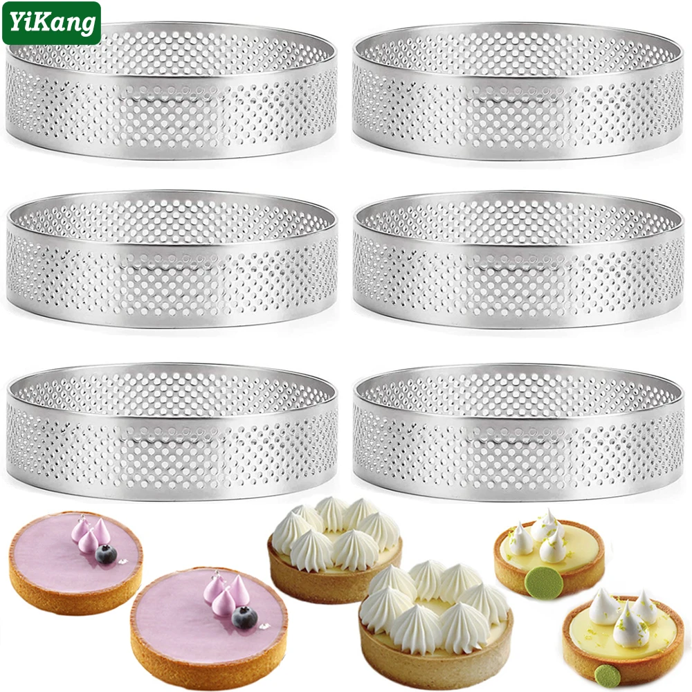 2/5/10pcs Round French Baking Ring Mousse Cake Tart Mould Non-Stick Fruit Cream Pie Pancake Circle Kitchen Pastry Tools | Дом и сад