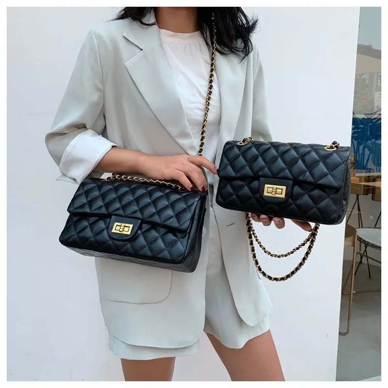 Women Handbag 2019 New Korean Fashion Casual Plaid Chain Shoulder Messenger Bag Famous Classic Brand Designer Crossbody Bag