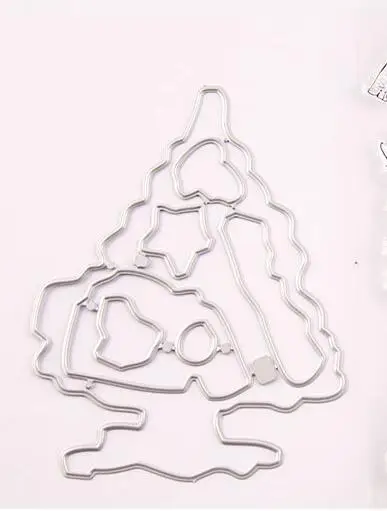 cutting die Рождественская елка прозрачный чистый силикон штамп/печать для DIY Скрапбукинг/фотоальбом декоративная открытка изготовление - Цвет: cutting die