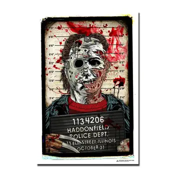 

J0229 Freddy VS Jason Movie Funny Silk Poster Art Light Canvas Home Decoration