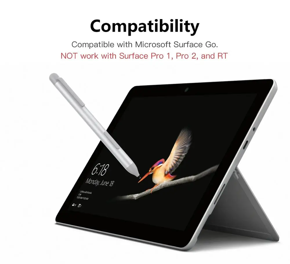 Стилус MoKo для Surface Go цифровой активный стилус с 1024 уровнями чувствительности