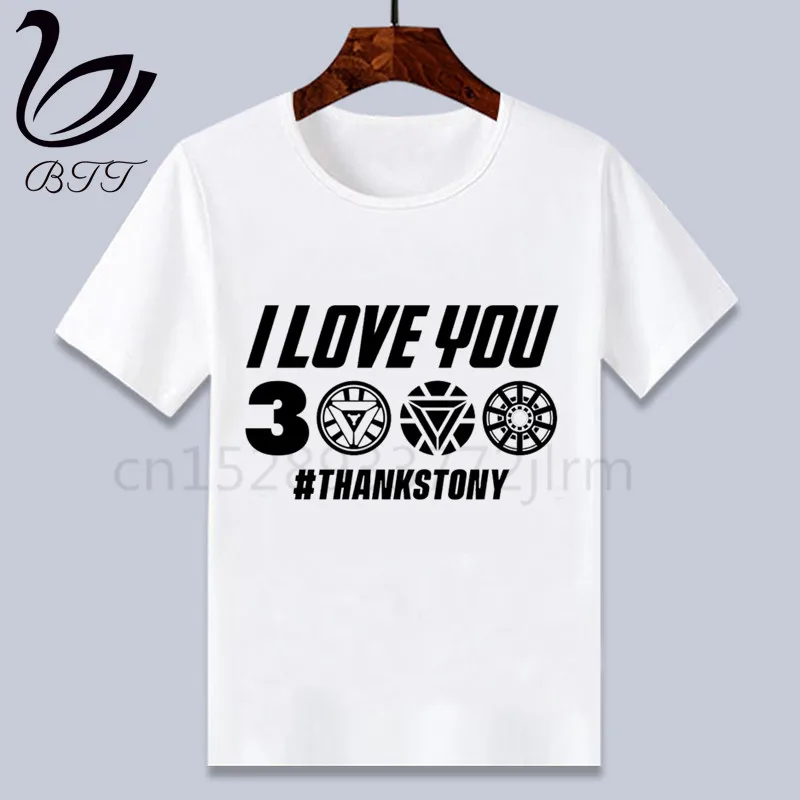 LOVE You/Коллекция 3000 года, летняя детская забавная футболка с изображением Железного человека и Эндшпиля Marvel для мальчиков и девочек детская футболка с принтом модная повседневная одежда для малышей - Цвет: F