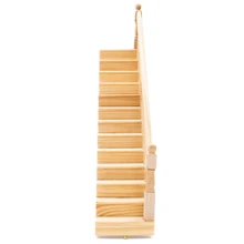 Odoria 1:12 миниатюрная предварительно собранная деревянная лестница Стрингер шаг с правым поручнем для кукольного домика мебель