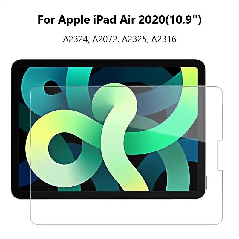 Tempered Glass Screen Protector For iPad 10.2 2020 8 8th Generation 2019 7 7th 4 3 2 Air Tablet Glass tablet back stickers Tablet Accessories