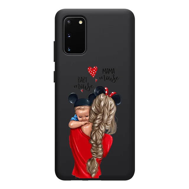 Super Mom Case for Samsung Galaxy S21 A51 S20 A50 A71 A70 A12 A21S S10 S9 S8 A52 A72 S10e Note 20 10 Plus Ultra Lite Black TPU W3590