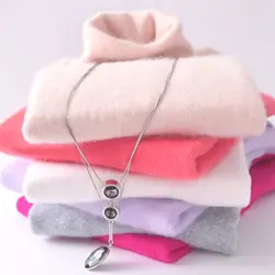 Кашемир вязаный свитер Для женщин более Размеры d зима свитер пуловер женский плюс безразмерный Свитер Тянуть Роковой Топы