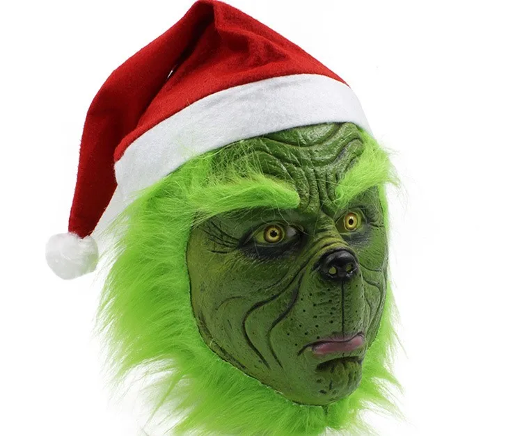 The Grinch/маска для косплея; зеленый зверь; вечерние аксессуары для Хэллоуина; маскарадные маски; коллекция поклонников; подарок; Прямая поставка