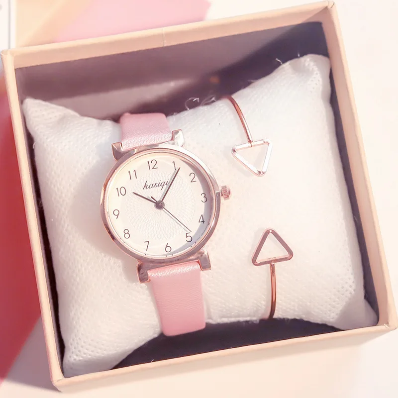 

With Numbers Watch Women's Small Dial Korean-style Simple xiao qiao shou Fine Students Casual Glorious College Style Exam Quartz