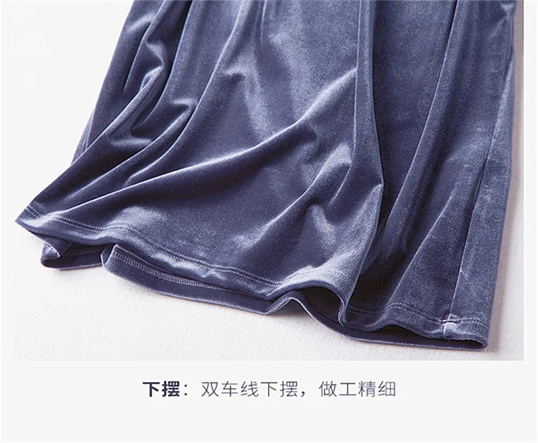 Плюс Размер Офисная Леди Половина рукава o-образным вырезом бархатная блузка, M-6XL 7XL корейский стиль весна лето велюровые рубашки черный серый синий зеленый