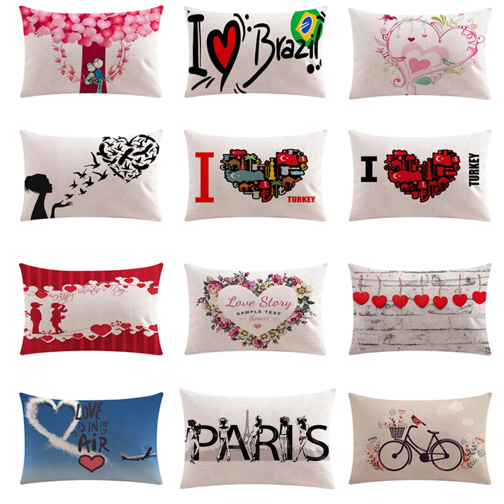 Ouneed Love парный чехол для подушки с надписью Mr and Mrs подушка с красным сердечком Чехлы для подушек для дома Свадебные украшения Валентина