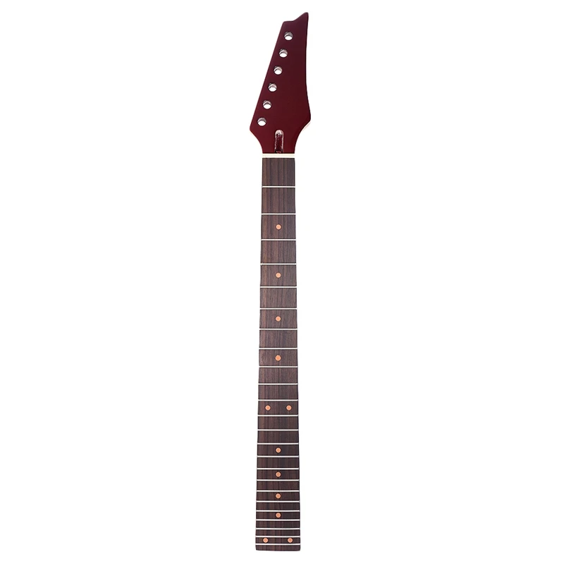 

24 Frets New Replacement Maple Neck Rosewood Fretboard Fingerboard for Electric Guitar Red