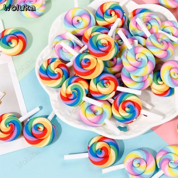 

Mini Rainbow Lollipop Colorful Cream Sugar INS Photography Props Photo Studio Accessories DIY Decorations Simulation CD50 T10