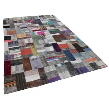 

200x301 Cm Multicolor Handmade Rugs Patchwork Rug-7x10 Ft