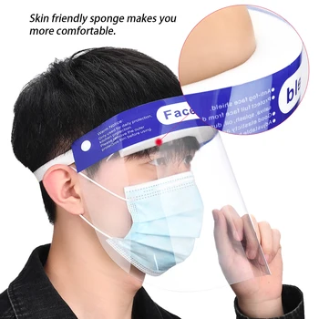 

5pcs Faceshield Clear Full Face Cover Protective Film Tool Anti-fog Dust-proof Premium PET Material Face Eyes Protector