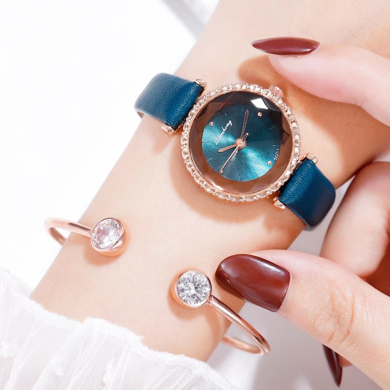 Роскошные женские часы с бриллиантами, браслет, кварцевые часы, женские повседневные наручные часы с кожаным ремешком, женские спортивные часы Zegarek Damski