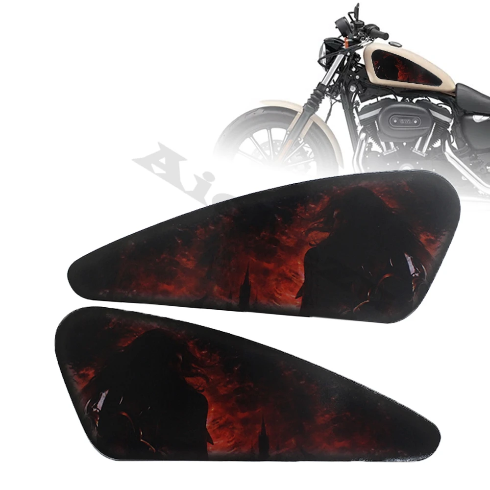 ACZ мотоциклетный топливный бак Наклейка 3D наклейка для Harley Sportster XL 883 1200 48 72 кафе гонщик уличный трекер поплавок скремблер Chop