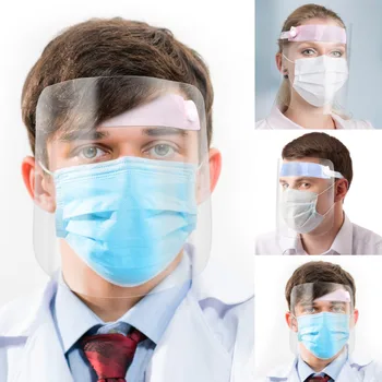 

New Clear Transparent Adjustable Full Face Shield Plastic Anti-fog Protective