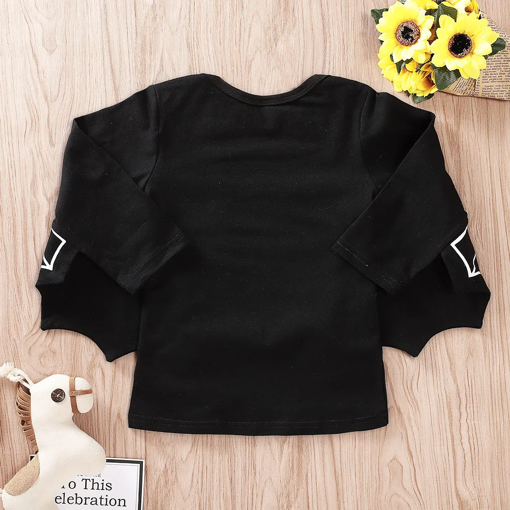 Fashion Children's girls clothes cotton o-neck Newborn Baby Boys Cartoon Print Halloween Cosplay Costume Tops Clothes H4