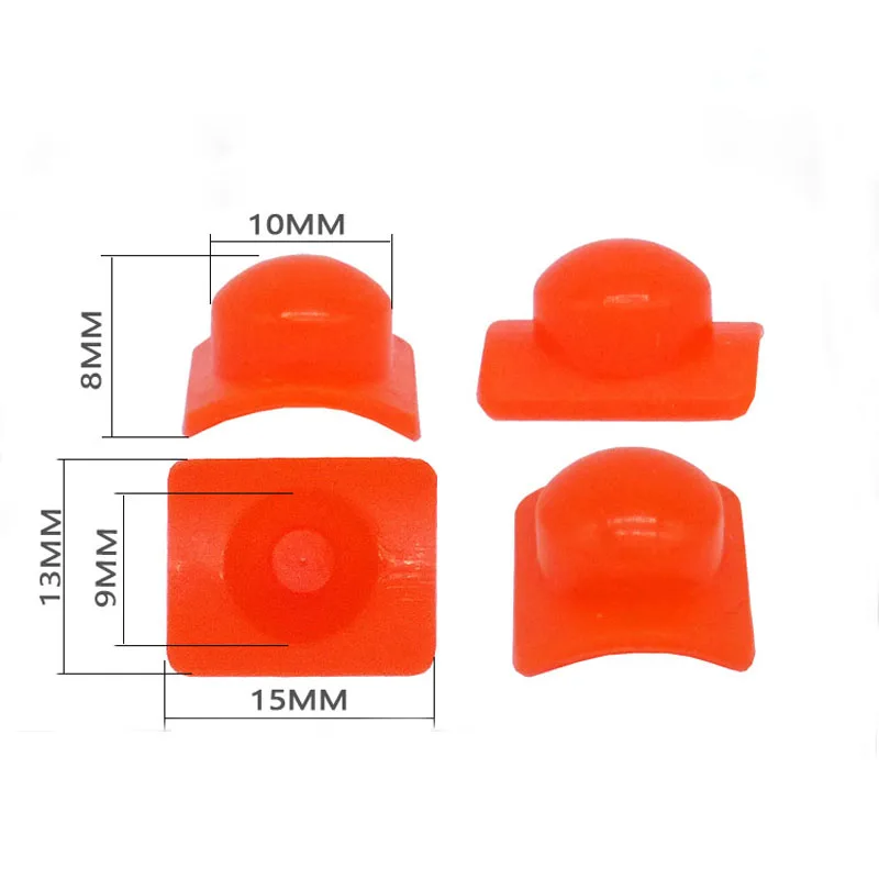 Lanterna de Luz da Cauda Interruptor de Botão de Borracha à Prova Recarregável Botão Água Central Acessórios Frete Grátis 100pcs Led d’