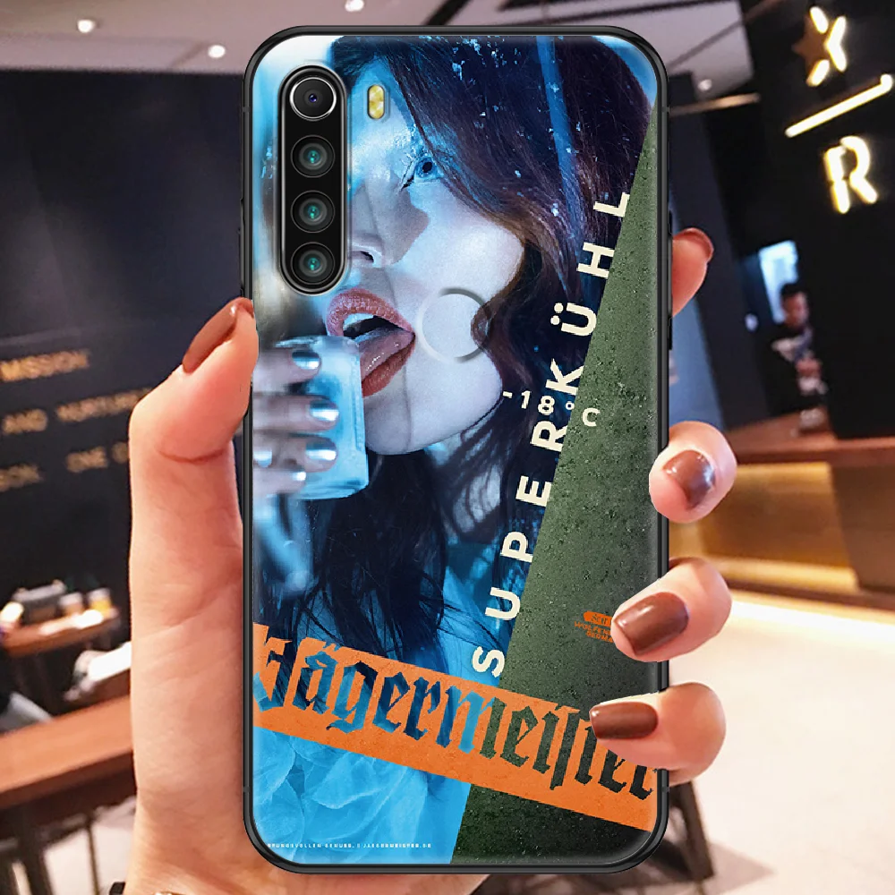 xiaomi leather case cover Alcohol Jagermeisteres Logo Phone case For Xiaomi Redmi Note 7 7A 8 8T 9 9A 9S K30 Pro Ultra black fashion hoesjes tpu funda xiaomi leather case hard Cases For Xiaomi