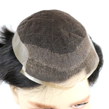 

OCT Base Men's Replacement System Toupee Unit Excellent Quality 100% Human hair Men's Wig Hairpieces