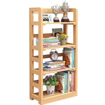 

Beech Bookshelf Combination Solid Wood Shelf Modern Simple Creative Landing Student Simple Multi-storey Small Bookcase For