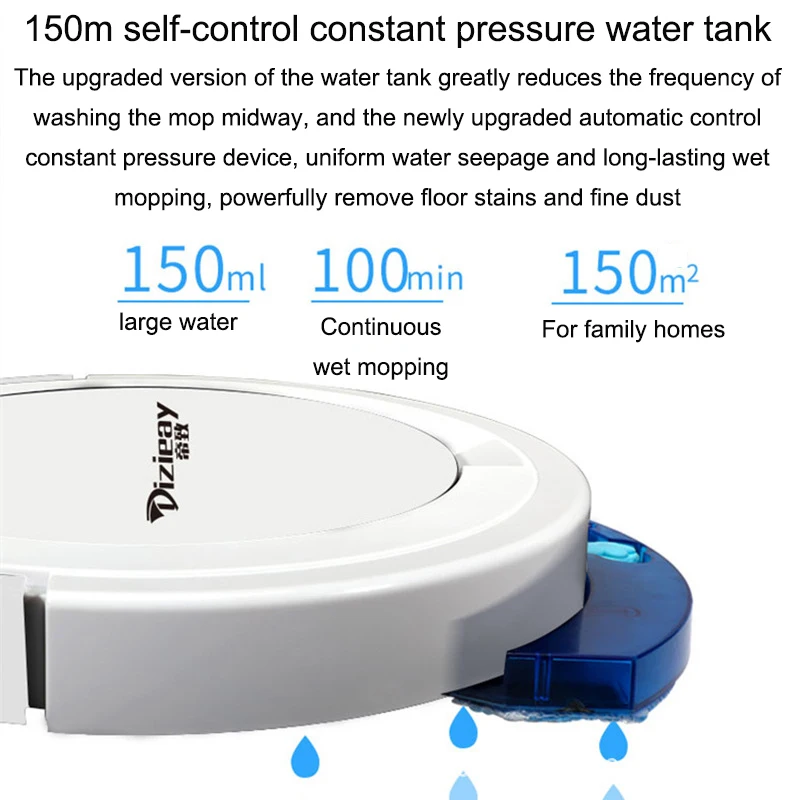 US $59.22 2800Pa UltraThin Robot Vacuum Cleaner With Water Tank Vacuum Cleaner Remote Control Wet And Dry Sweeping Mopping Cleaner