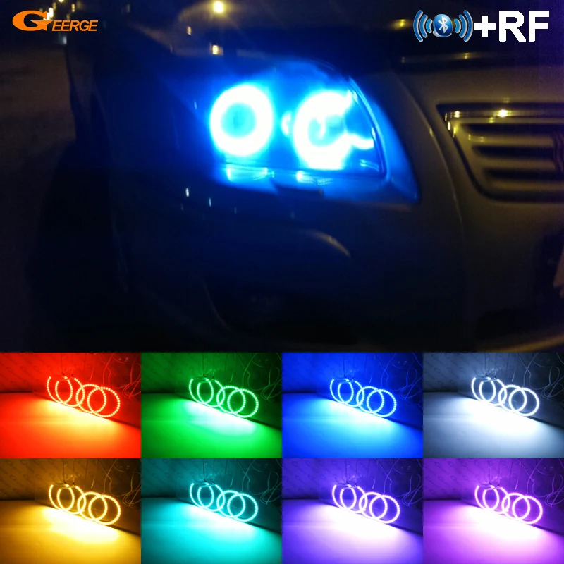 

For Toyota Avensis T250 2003-2009 Excellent Angel Eyes kit Multi-Color Ultrabright RGB LED Angel Eyes Halo Rings