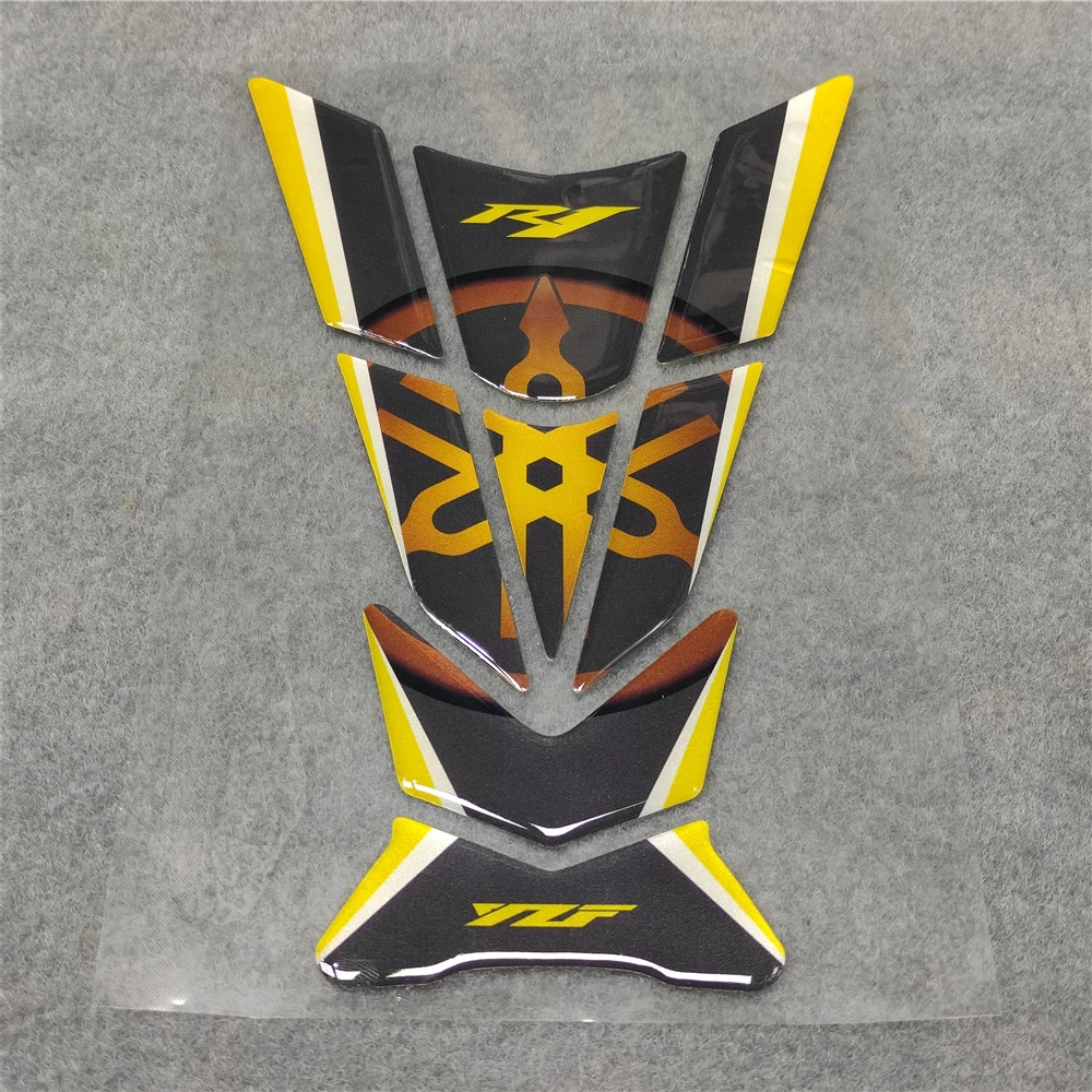 Универсальная защитная наклейка на бак мотоцикла чехол для Yamaha YZF R1 r1 Tankpad 3D карбоновый чехол|Наклейки и