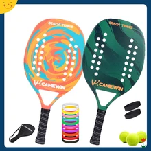 Unisex Carbon Beach Tennis Racket Soft EVA Face Raqueta with Bag  Equipment Tennis Racket/sports Bracelet/tennis/sports Headband