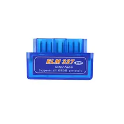 ELM327 V2.1 OBD2 II Bluetooth диагностический авто интерфейс сканер Синий Премиум ABS диагностический инструмент