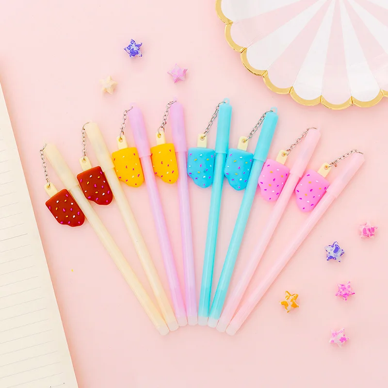 4 шт. милый набор гелевых ручек icecream мини-шариковые ручки popsicles новые Канцтовары офисный школьный F753