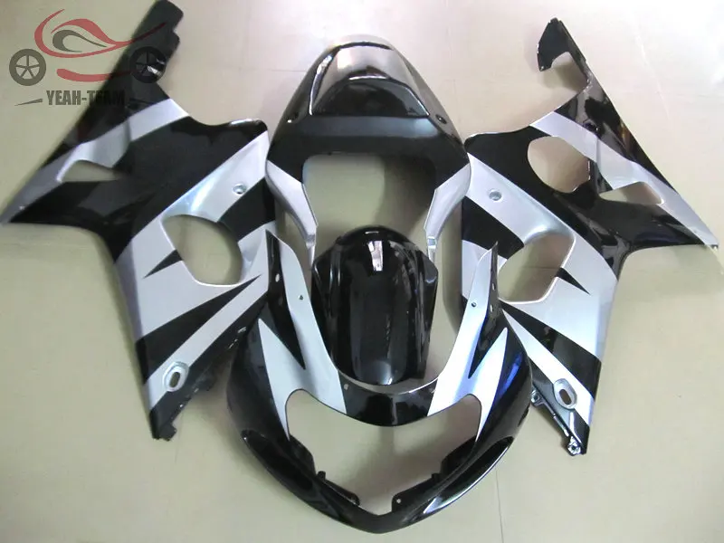 Custom your own fairings set for Suzuki GSXR1000 2000 2001 2002 K2 silver black motorcycle faring body parts GSXR 1000 00 01 02 |