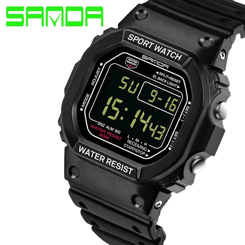 

SANDA Multi-functional Electronic Watch Men And Women Sports Watch Waterproof Night Light Students Fashion Watch