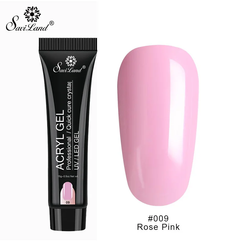 15ml 009 SAVILAND, меняющий цвет, полигель, наращивание ногтей 30, 15 мл, Кристальный термальный полигель для пальцев, впитывающий УФ-гель, лак для ногтей - Цвет: 15ml 009