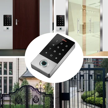 

Security Metal Waterproof Cards Home Lock System Door Access Controller Panel Outdoor Electronic Password Fingerprint Keypad