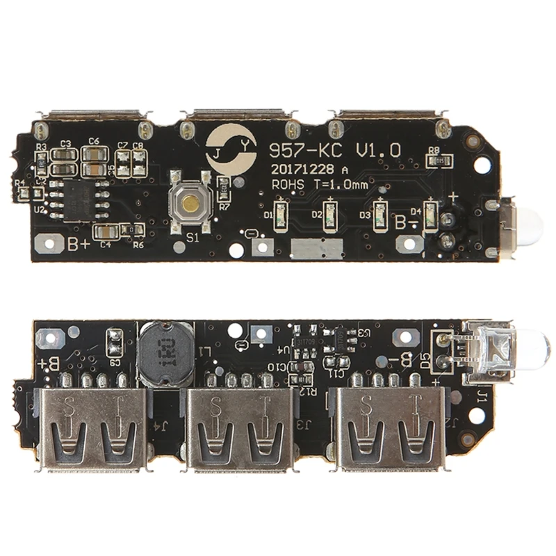 5V 2.1A 3 USB Power Bank Battery Charger Module Circuit Board Step Up Boost DIY 37MC power bank battery charger power bank motherboard