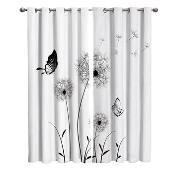 

Pattern Dandelion Biackout Window Curtains Living Room Curtain Kitchen Curtains Left and Right Biparting Open Home Decor