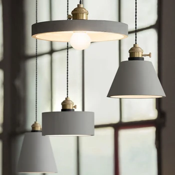 

Modern Led Pendant Lights Nordic Loft Restaurant Decor Led Pendant Lamp Concrete Cement Hanging Lamp Luminaria Light Fixtures