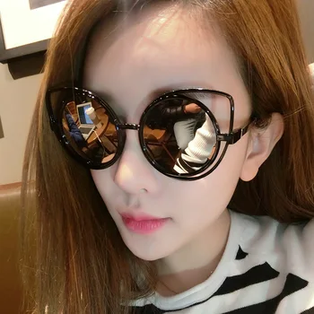 

2017 New Fashion Cat's Eye sun glasses versatile Korean style sunglasses fashion colorful sunglasses 2123